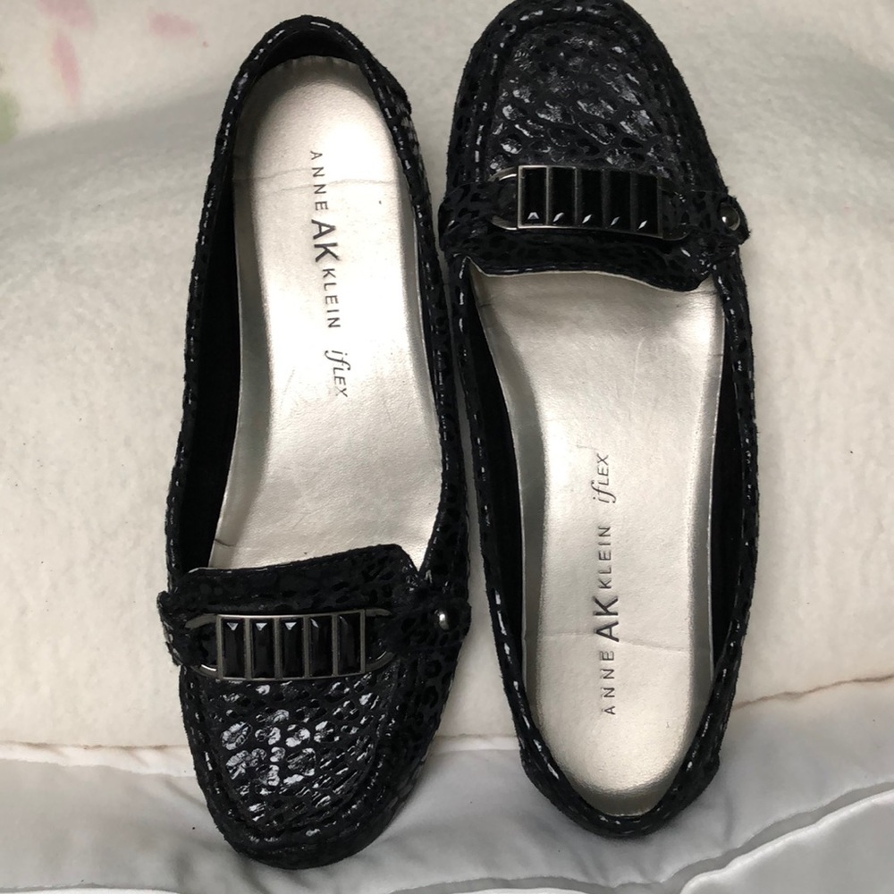Anne Klein iflex women’s 6.5 black leather flats
